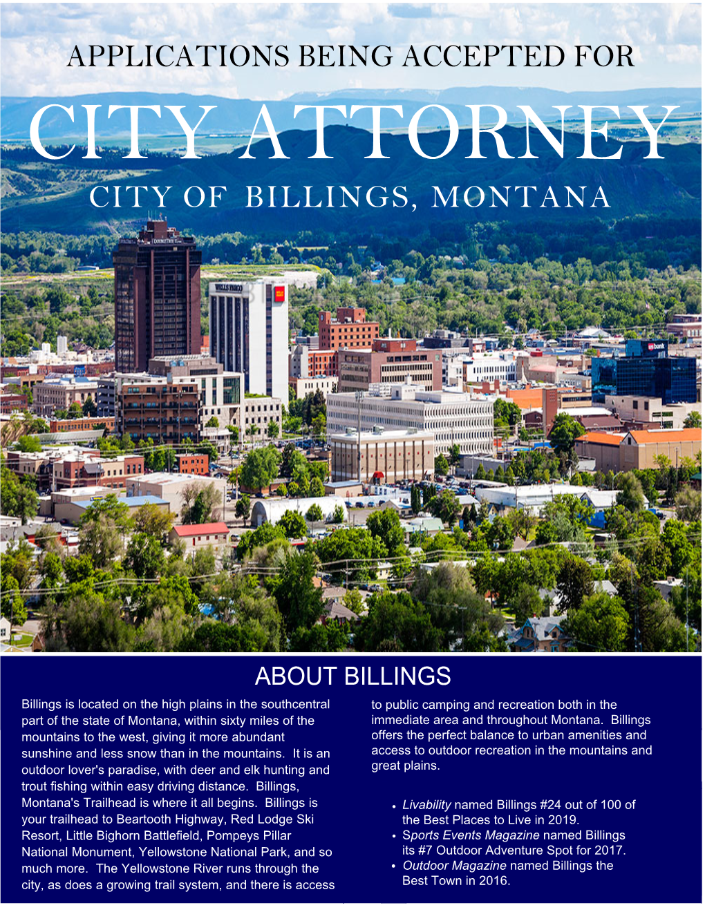 City of Billings, Montana Applications Being