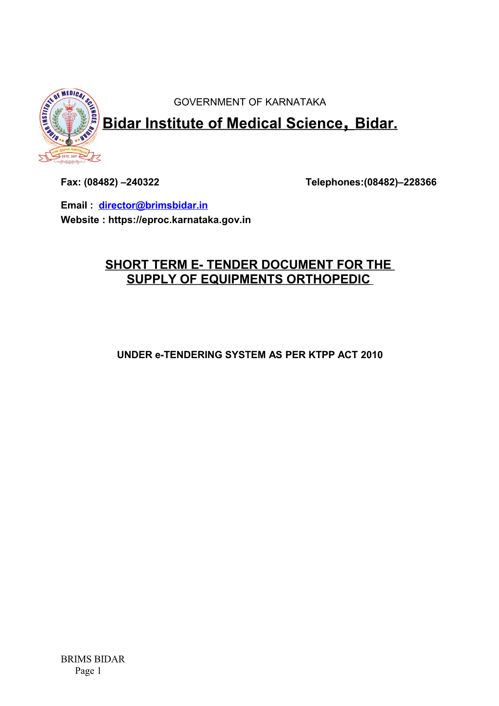 Bidar Institute of Medical Science, Bidar s1