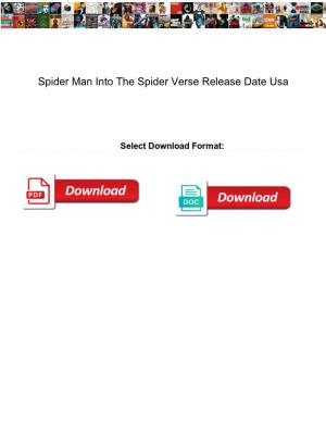Spider Man Into the Spider Verse Release Date Usa