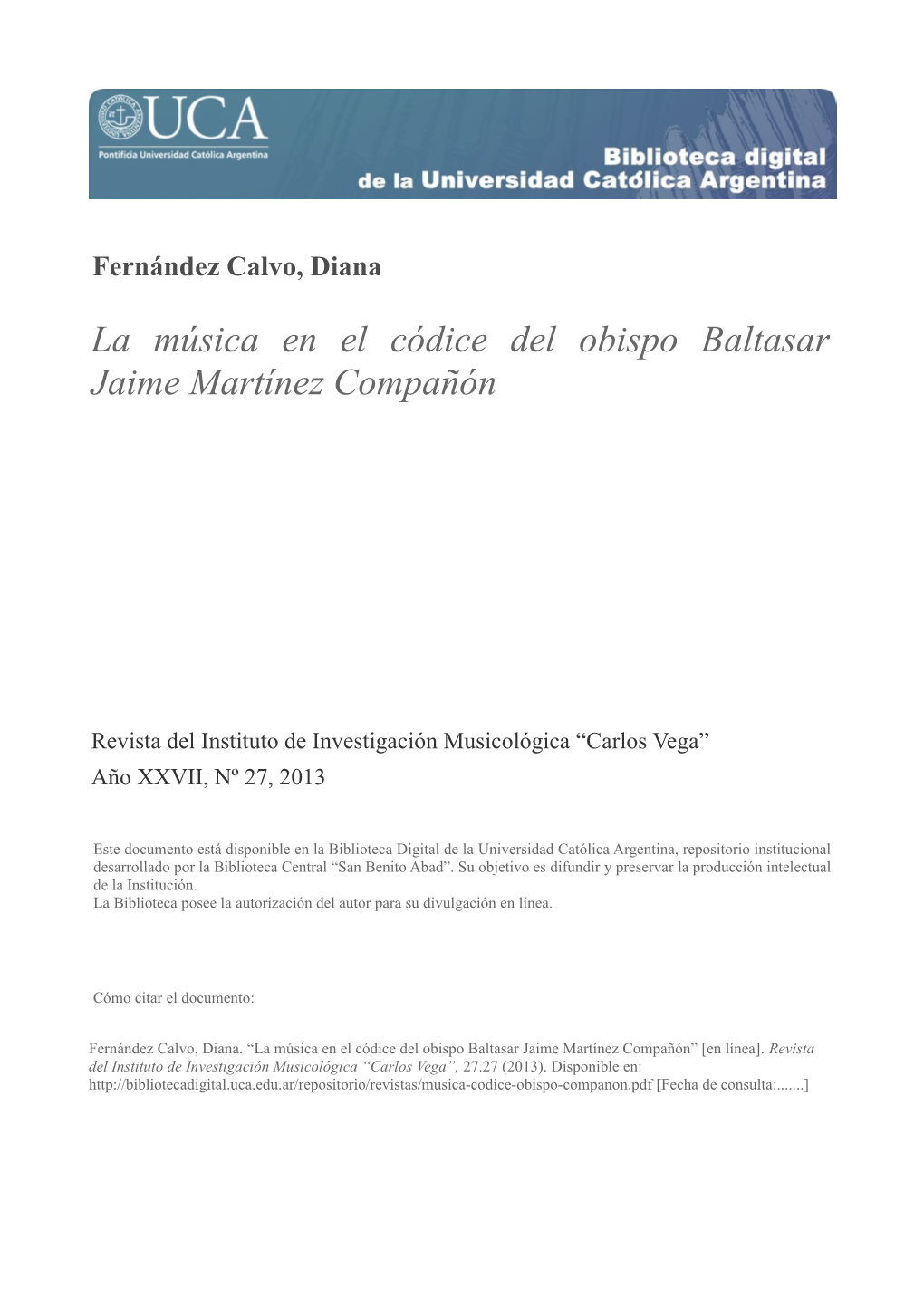 La Música En El Códice Del Obispo Baltasar Jaime Martínez Compañón