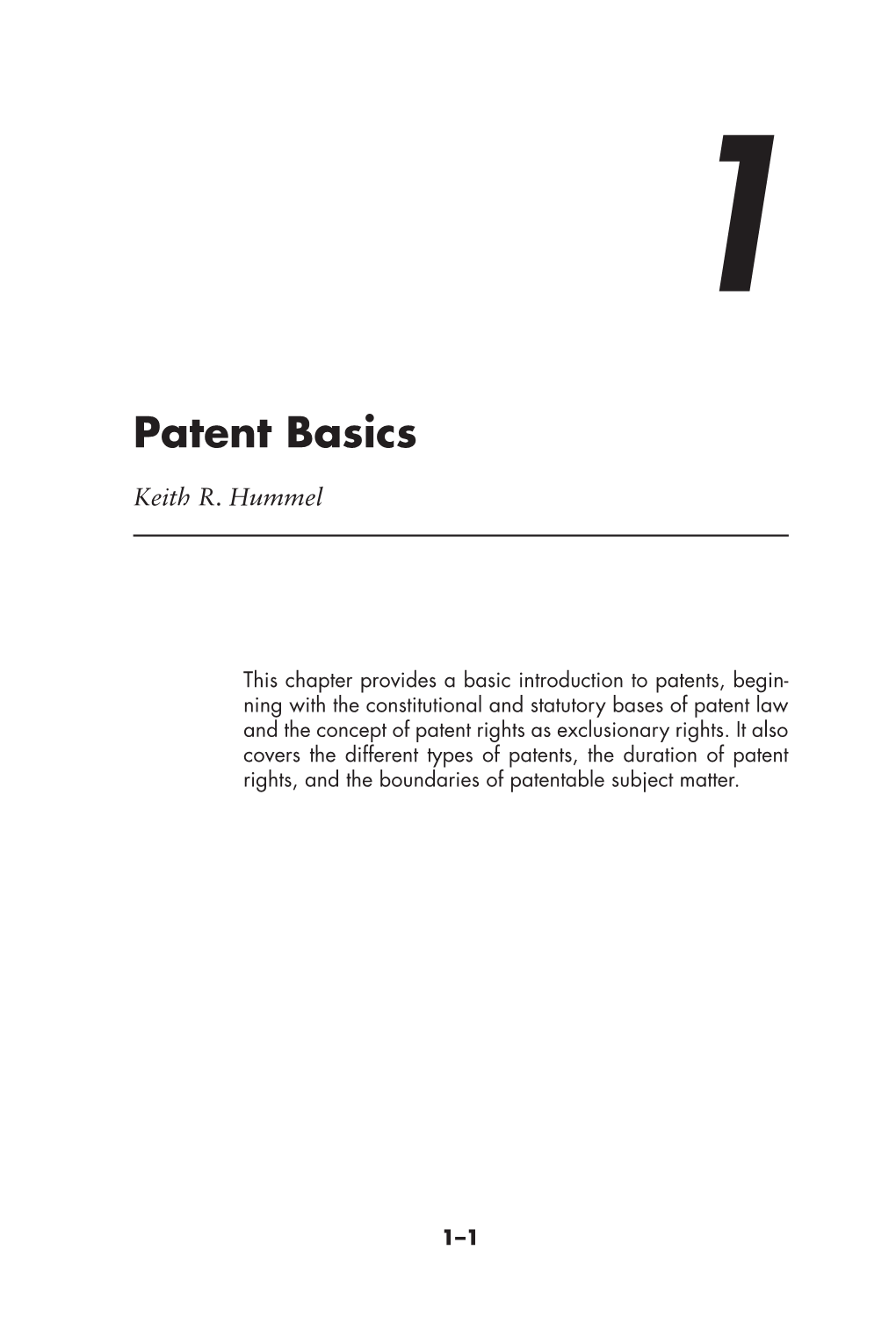 Patent Basics