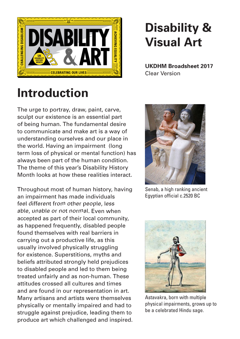 Disability & Visual Art Introduction