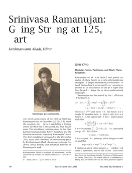 Srinivasa Ramanujan: Going Strong at 125, Part II