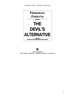 Frederick Forsyth – the Devil's Alternative 4