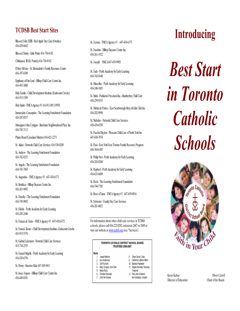 Best Start in Toronto Catholic Schools