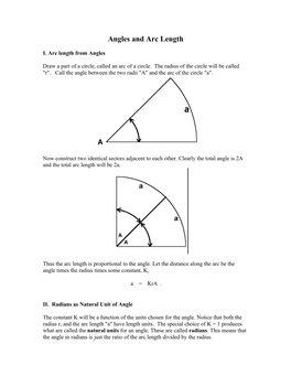 Angles and Arc Length