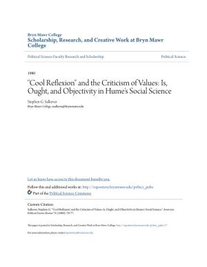 Is, Ought, and Objectivity in Hume's Social Science Stephen G