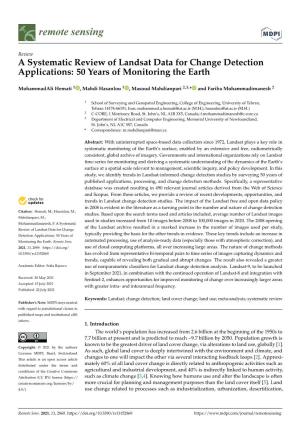 A Systematic Review of Landsat Data for Change Detection Applications: 50 Years of Monitoring the Earth