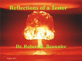 Reflections of a Tester