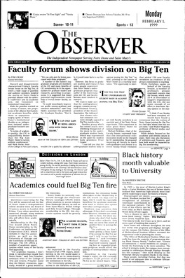 Faculty Forum Shows Division on Big Ten