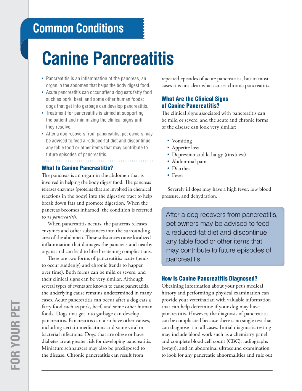 Canine Pancreatitis? Is What • • • • Canine Pancreatitis Future Episodes of Pancreatitis