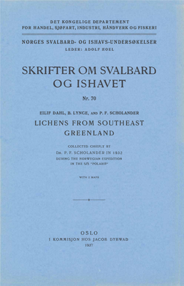 Skrifter Om Svalbard Og Ishavet