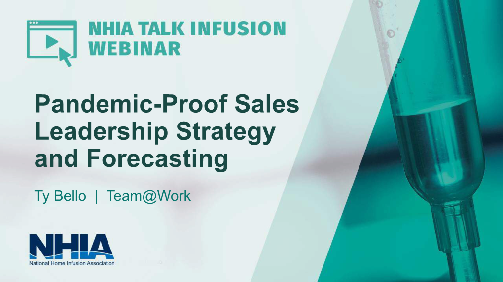 Pandemic-Proof Sales Leadership Strategy and Forecasting