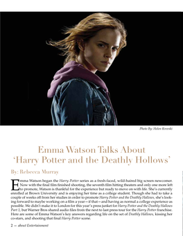 Emma Watson Talks About 'Harry Potter and the Deathly Hollows'