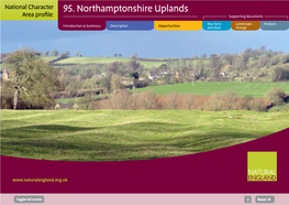 95. Northamptonshire Uplands Area Profile: Supporting Documents