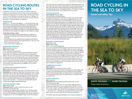 Road Cycling Routes in the Sea To