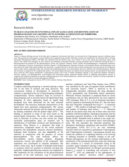 IN SILICO ANALYSIS of FUNCTIONAL Snps of ALOX12 GENE and IDENTIFICATION of PHARMACOLOGICALLY SIGNIFICANT FLAVONOIDS AS