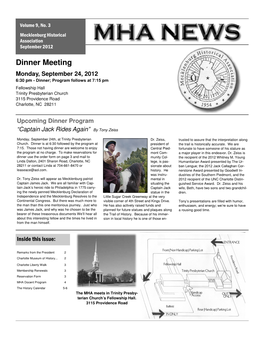 2012 September Newsletter