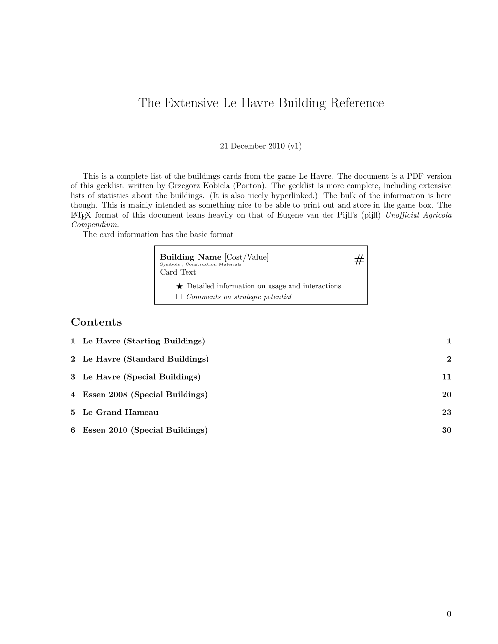 The Extensive Le Havre Building Reference