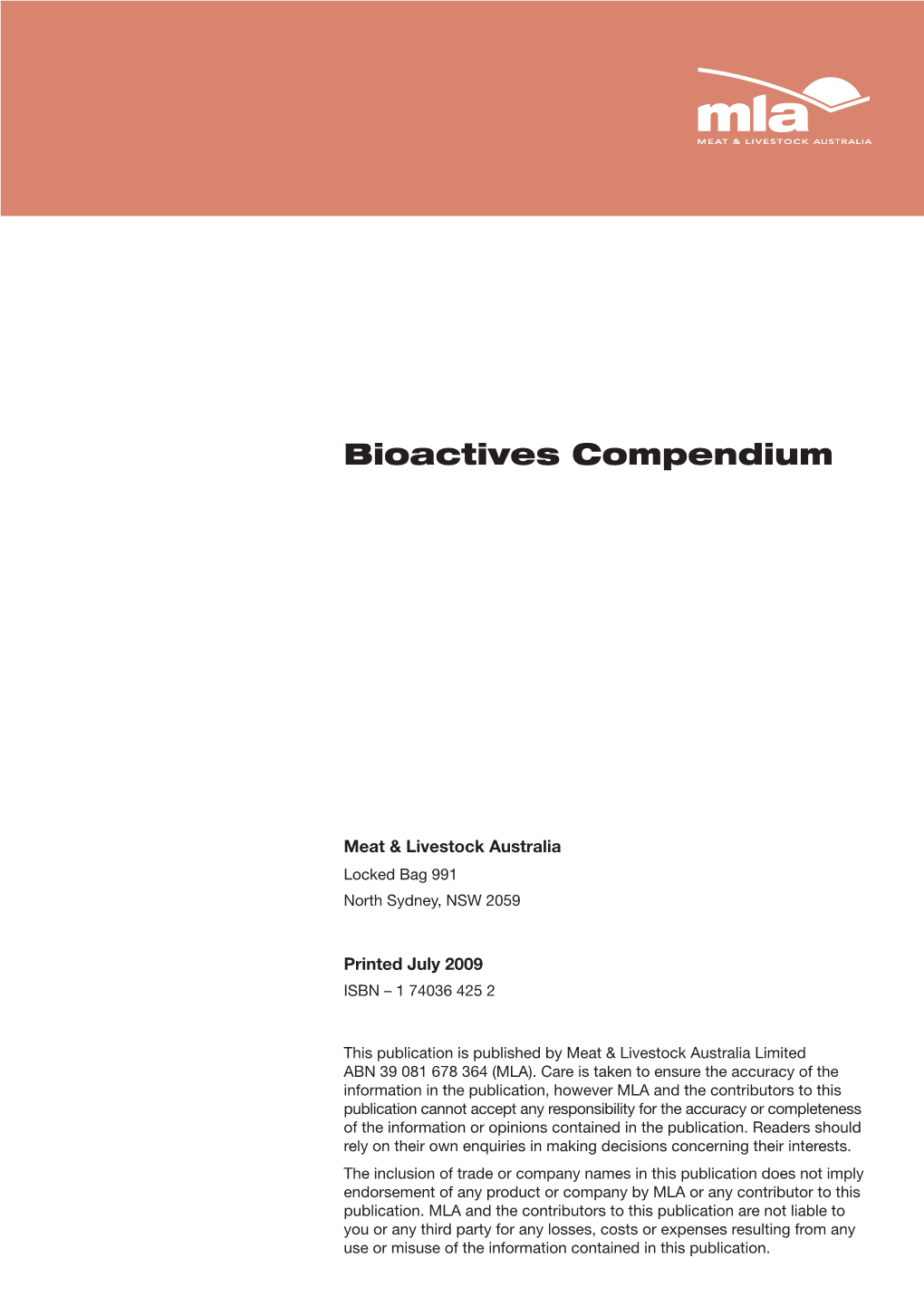 Bioactives Compendium