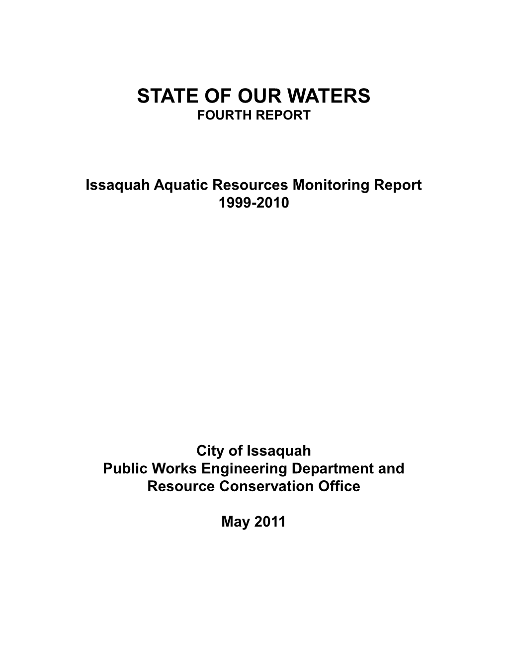 State of Our Waters Fourth Report