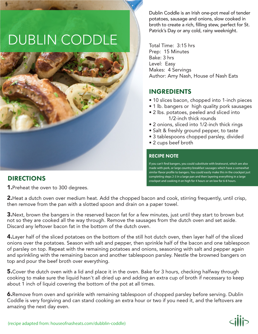 Dubbline Coddle Recipe