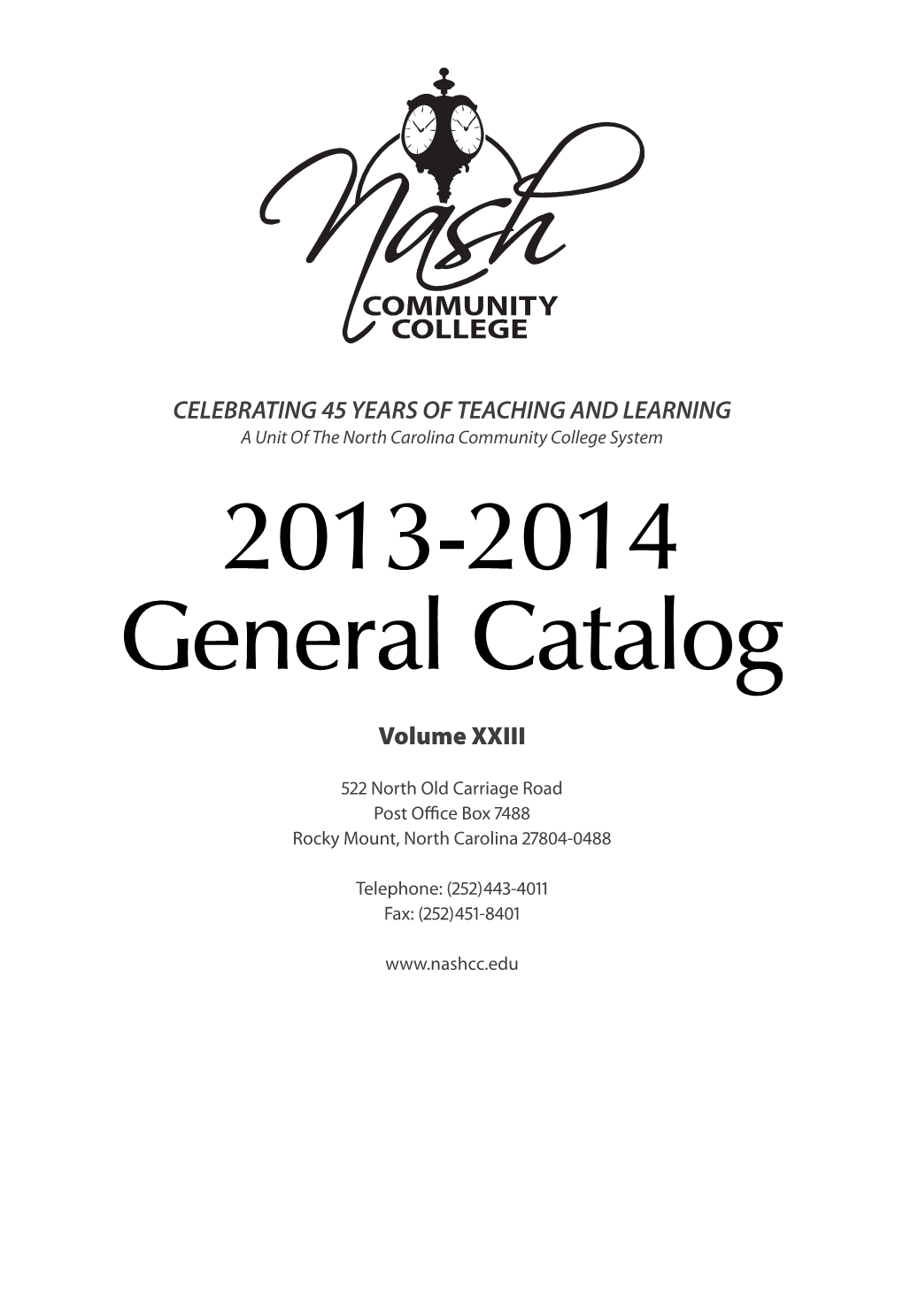 2013-2014 General Catalog