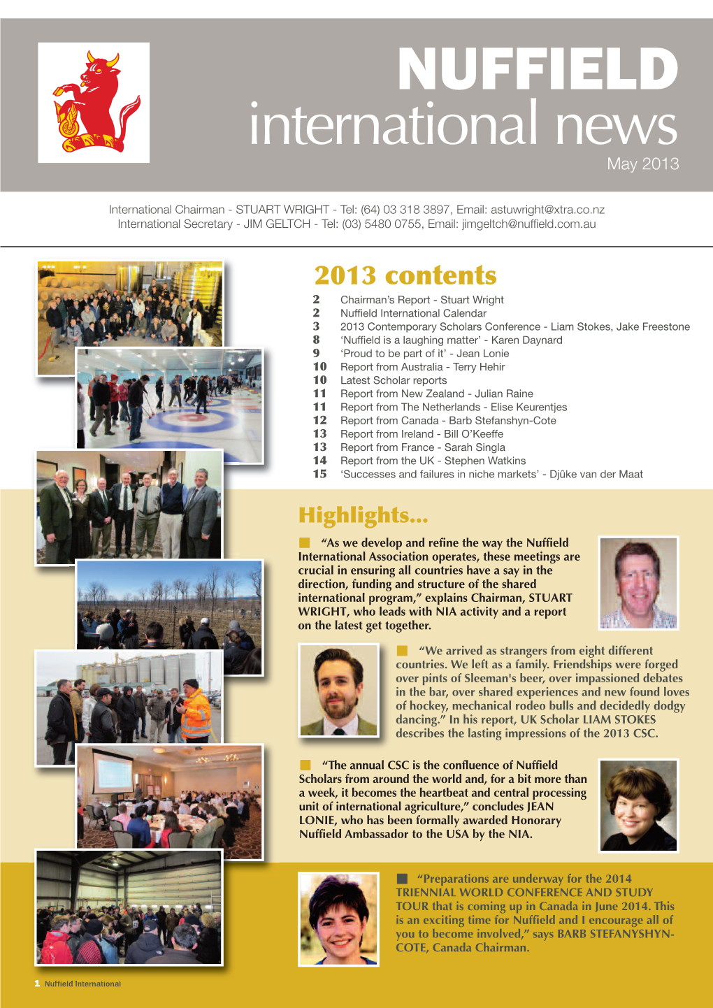 Nuffield International Newsletter May 2013