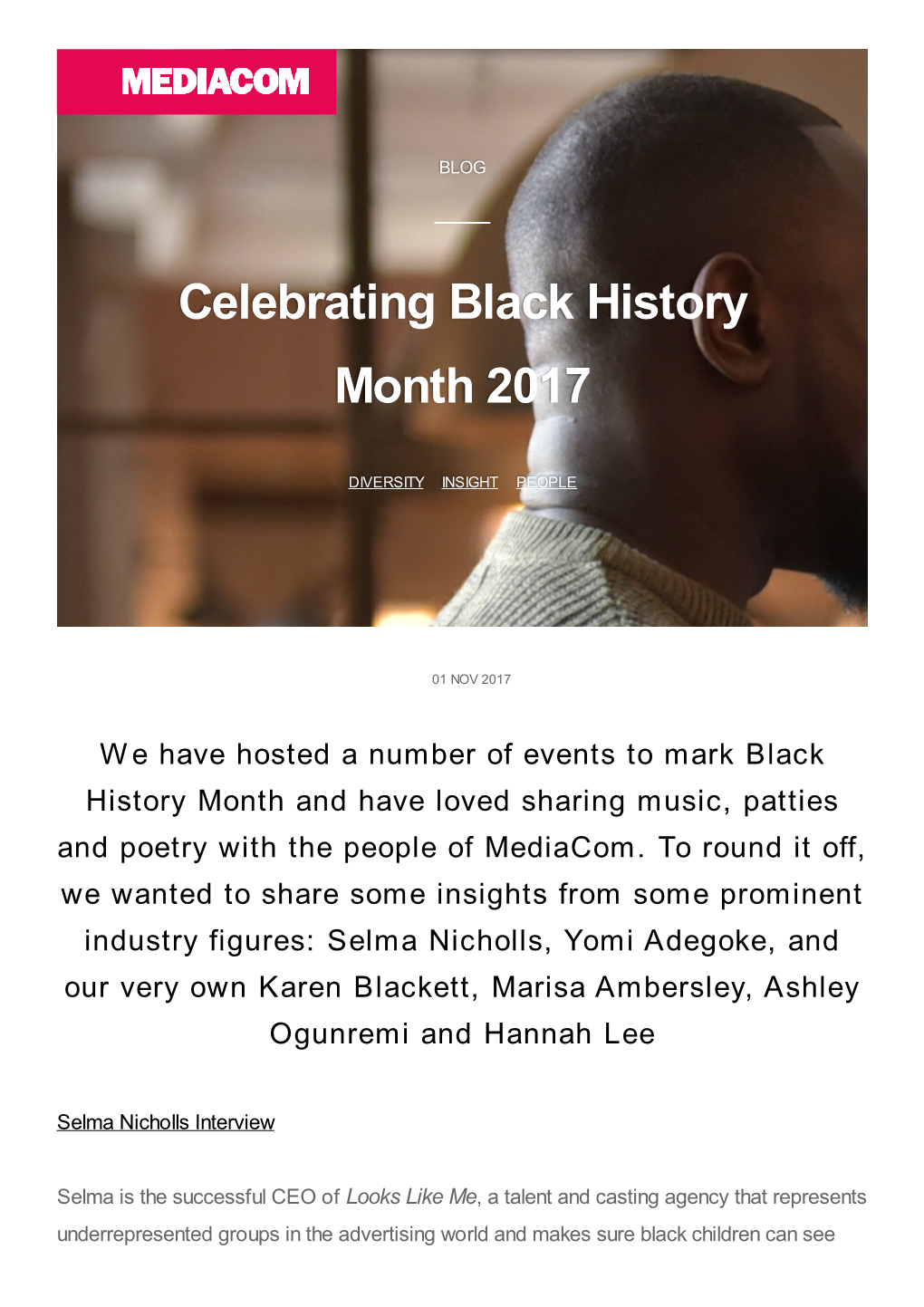 Celebrating Black History Month 2017