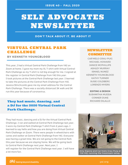 Self Advocates Newsletter