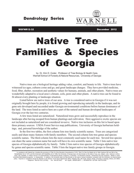 Native Tree Families of Georgia Pub 12-32