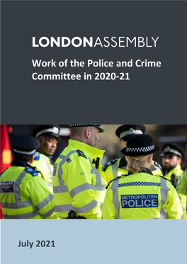Work of the Police and Crime Committee in 2020-21