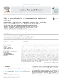 Effect of Gamma Irradiation on Korean Traditional Multicolored Paintwork