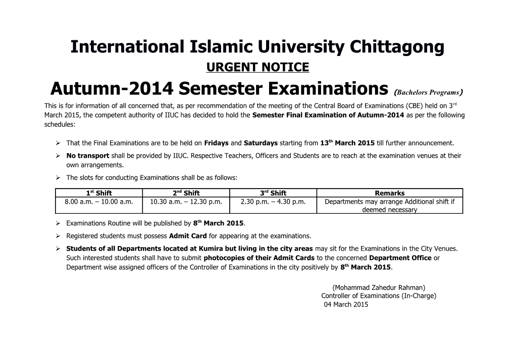 International Islamic University Chittagong