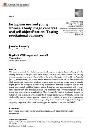 Instagram Use and Young Women's Body Image Concerns and Self