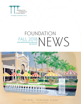 Fall 2018 Foundation News