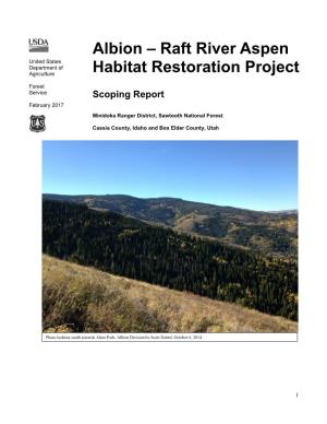 Raft River Aspen Habitat Restoration Project Would Require Certain Precautions During Project Implementation
