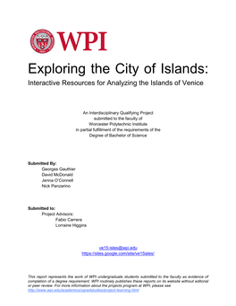 Exploring the City of Islands: Interactive Resources for Analyzing the Islands of Venice