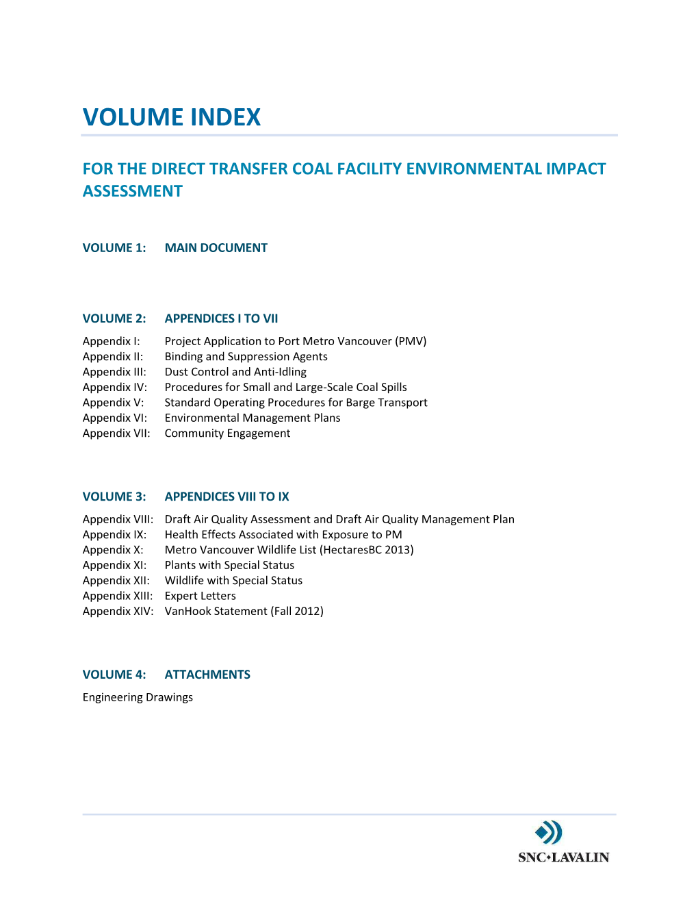 Volume Index