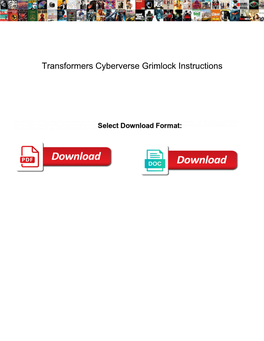 Transformers Cyberverse Grimlock Instructions