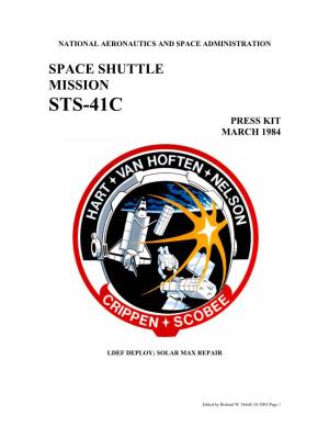 Space Shuttle Mission Sts-41C Press Kit March 1984