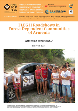 FLEG II Roadshows in Forest Dependent Communities of Armenia