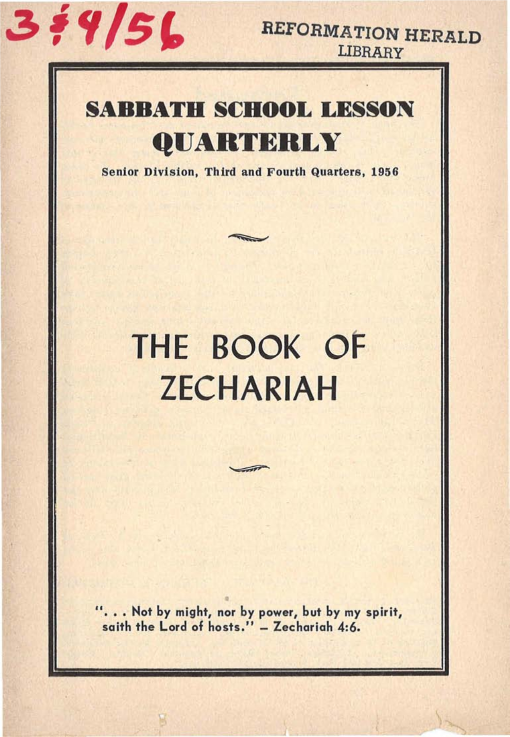 The Book of Zechariah