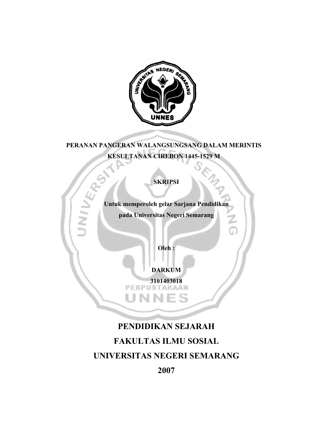 Peranan Pangeran Walangsungsang Dalam Merintis Kesultanan Cirebon 1445-1529 M