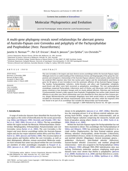 A Multi-Gene Phylogeny Reveals Novel Relationships for Aberrant Genera Of