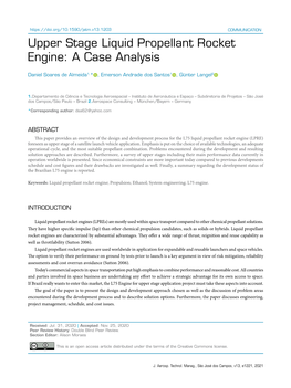 Upper Stage Liquid Propellant Rocket Engine: a Case Analysis