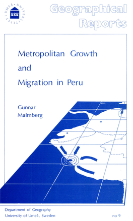 Metropolitan Growth and Migration in Peru
