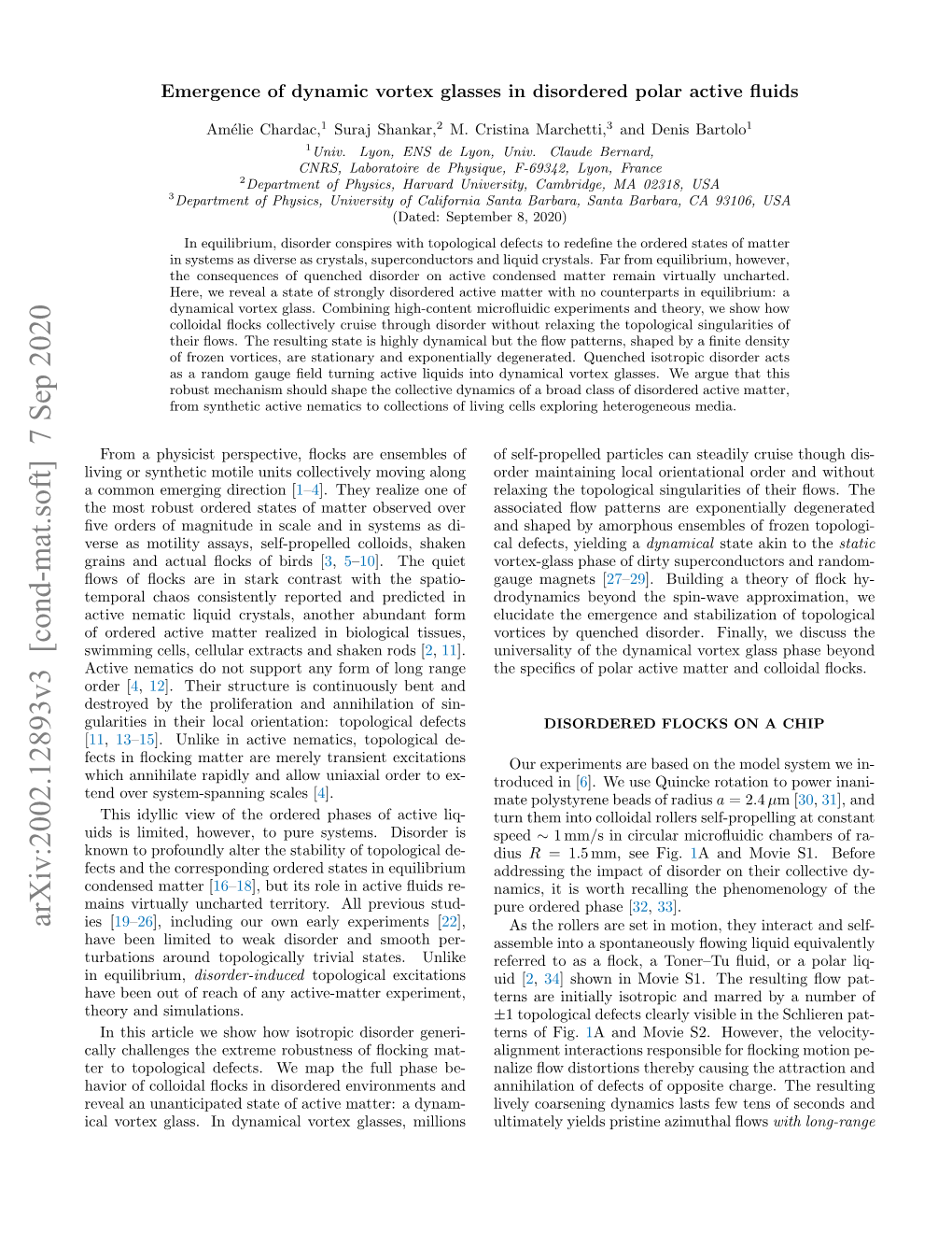 Arxiv:2002.12893V3 [Cond-Mat.Soft] 7 Sep 2020