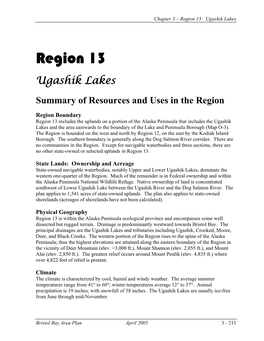 Region 13: Ugashik Lakes