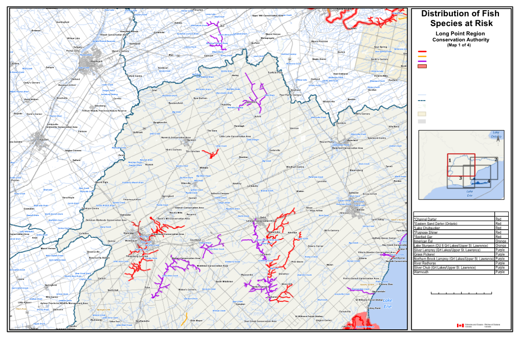 Distribution of Fish Species at Risk